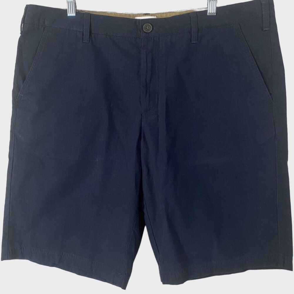 Timberland Relaxed Fit Chino Shorts Men's Size 38 Navy Blue Casual Flat Front